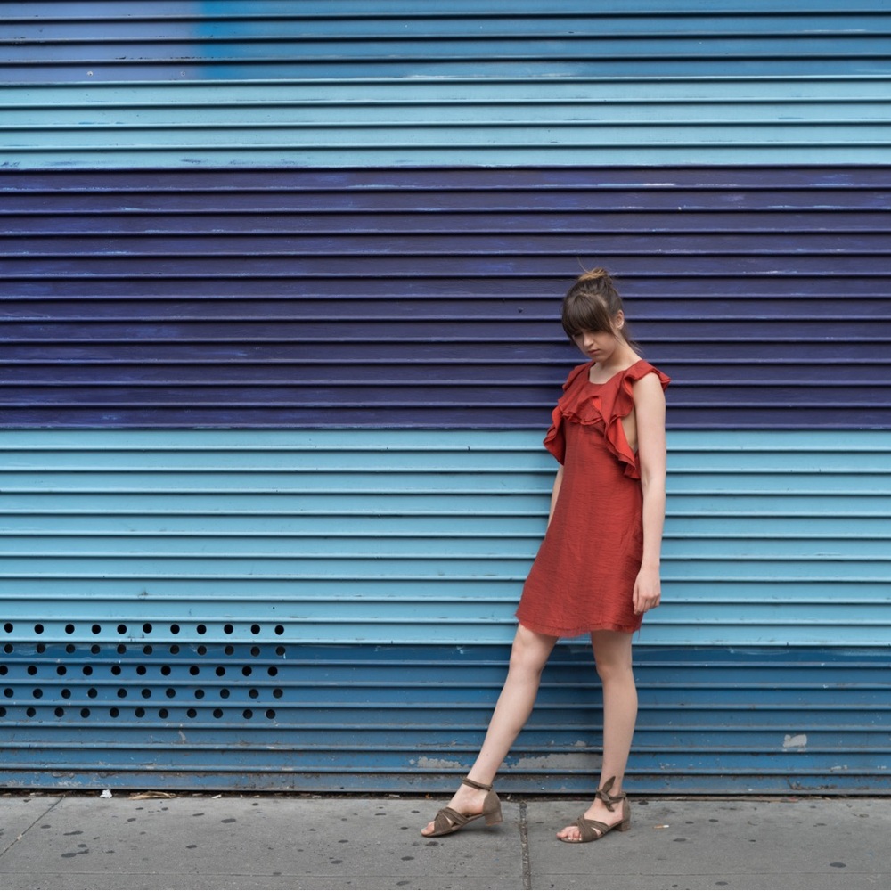 Chic Red Ruffle Dress - Picture 4 of 5